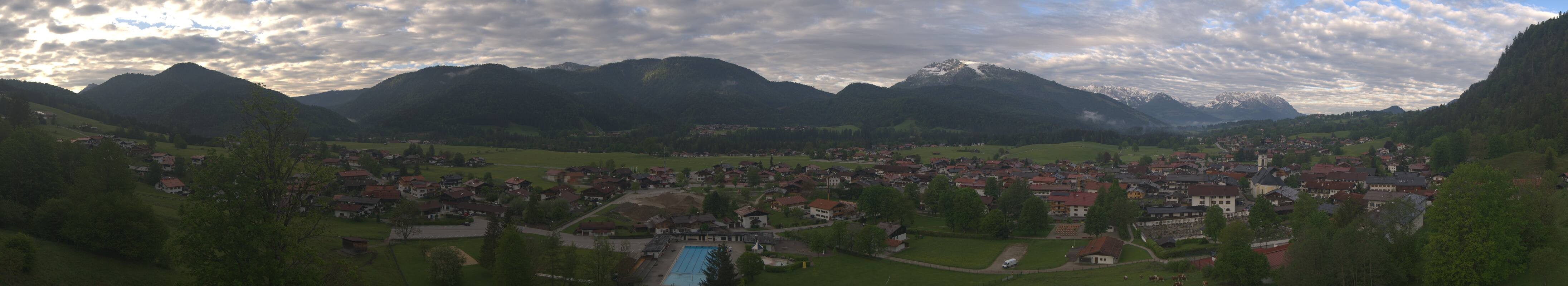 Archiv Foto Webcam Panoramablick auf das Dorf Reit im Winkl
