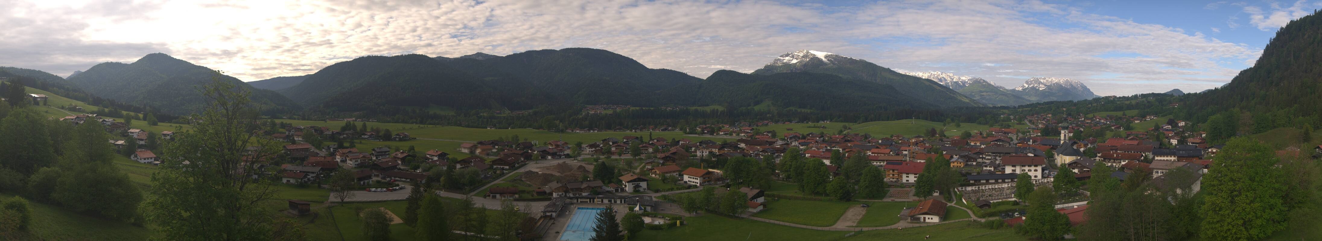 Archiv Foto Webcam Panoramablick auf das Dorf Reit im Winkl