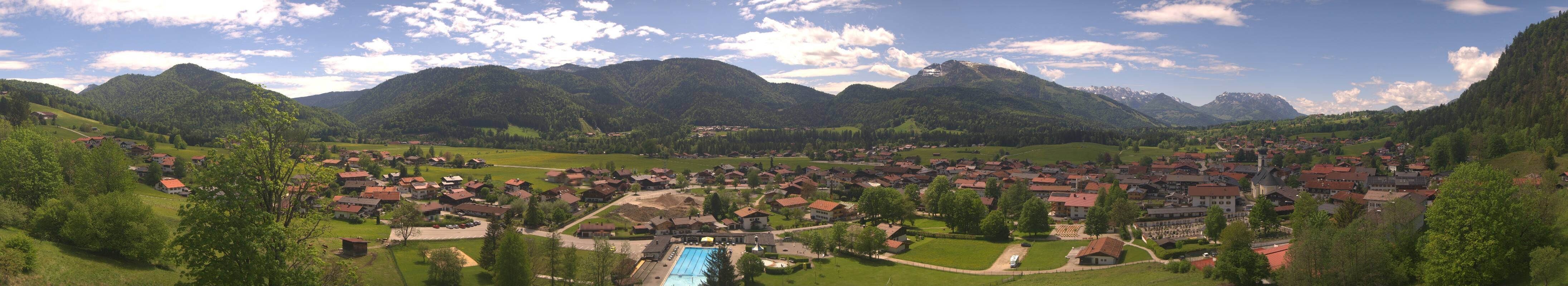 Archiv Foto Webcam Panoramablick auf das Dorf Reit im Winkl