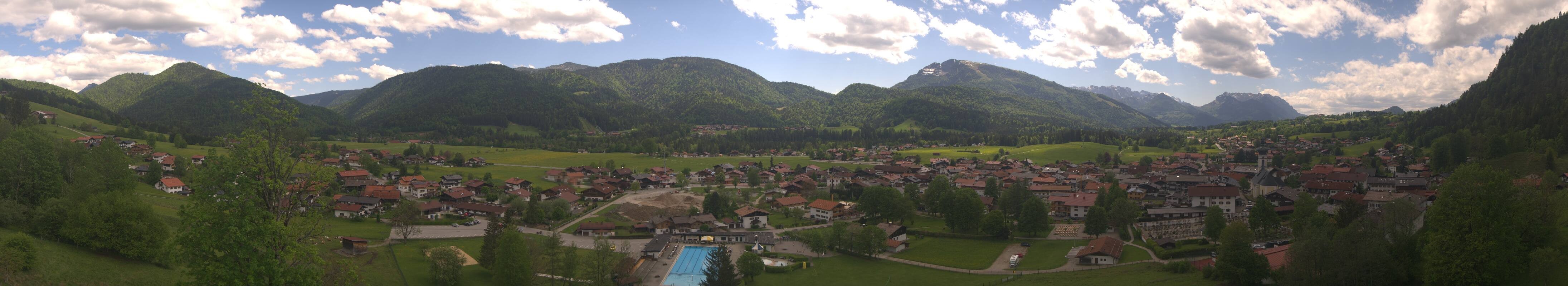 Archiv Foto Webcam Panoramablick auf das Dorf Reit im Winkl