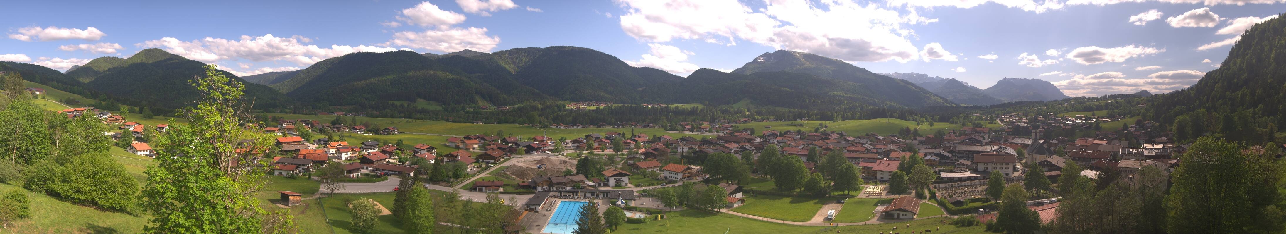 Archiv Foto Webcam Panoramablick auf das Dorf Reit im Winkl