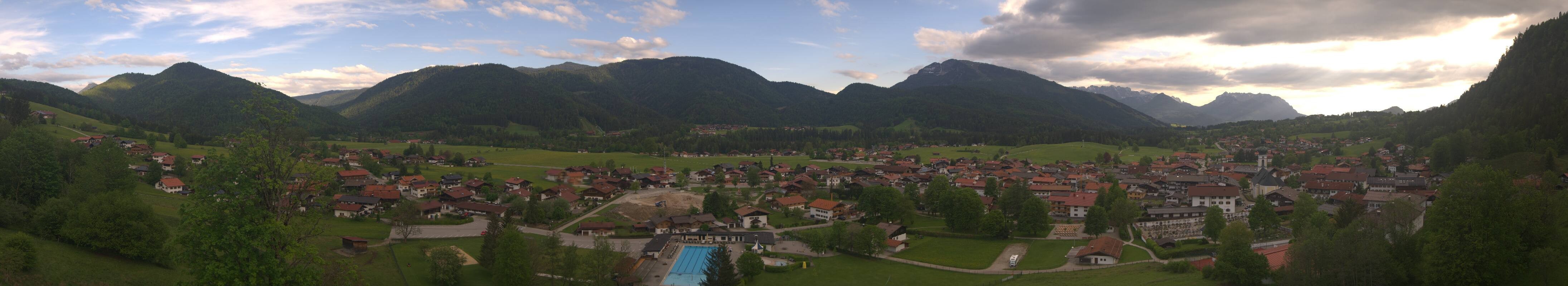 Archiv Foto Webcam Panoramablick auf das Dorf Reit im Winkl