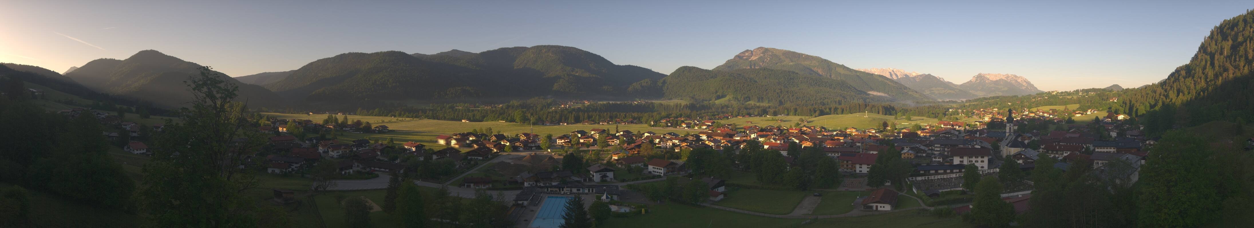 Archiv Foto Webcam Panoramablick auf das Dorf Reit im Winkl