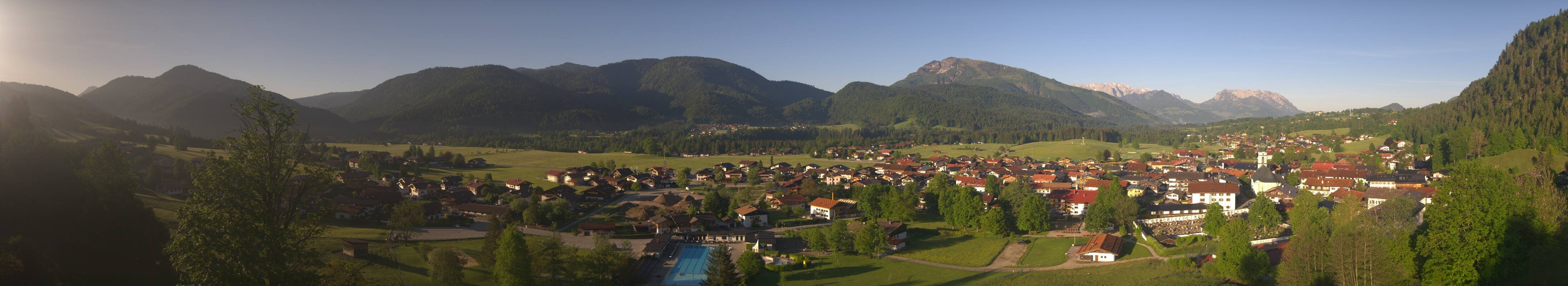 Archiv Foto Webcam Panoramablick auf das Dorf Reit im Winkl