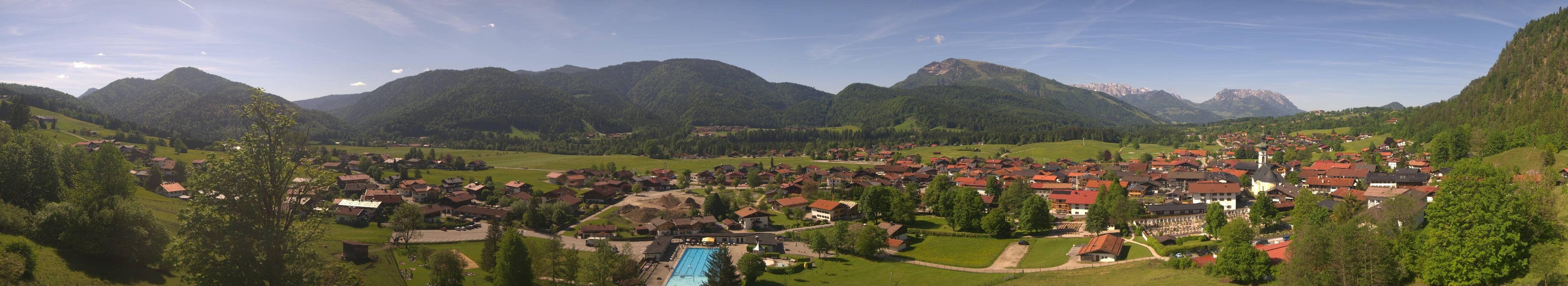 Archiv Foto Webcam Panoramablick auf das Dorf Reit im Winkl