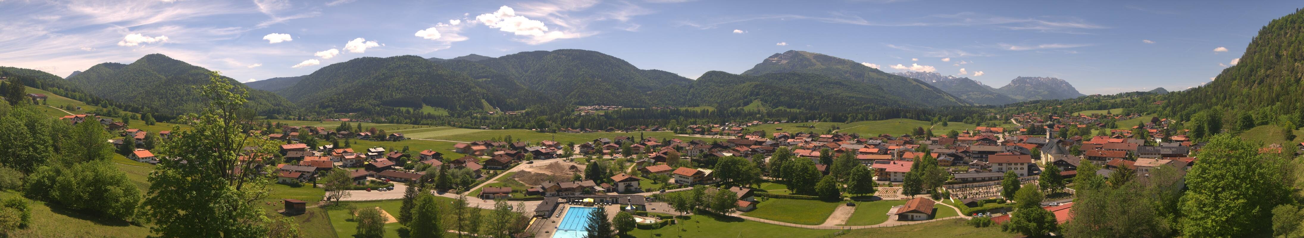 Archiv Foto Webcam Panoramablick auf das Dorf Reit im Winkl