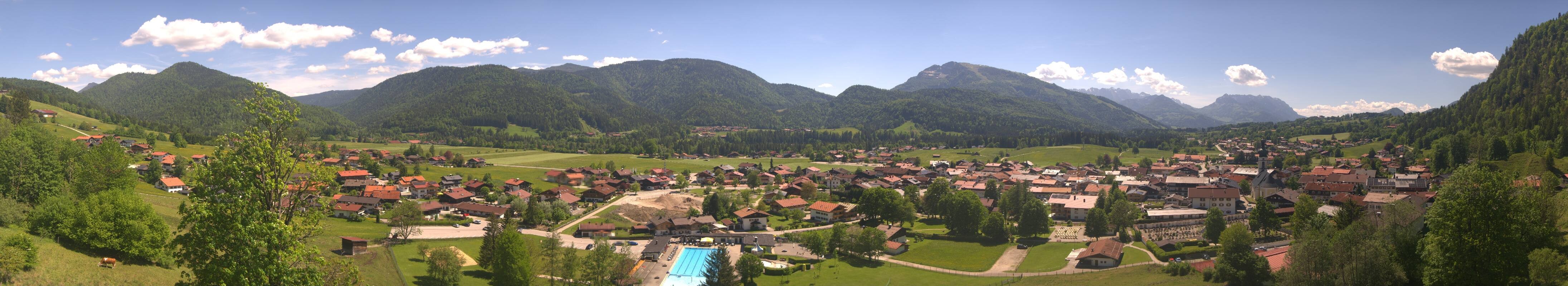 Archiv Foto Webcam Panoramablick auf das Dorf Reit im Winkl