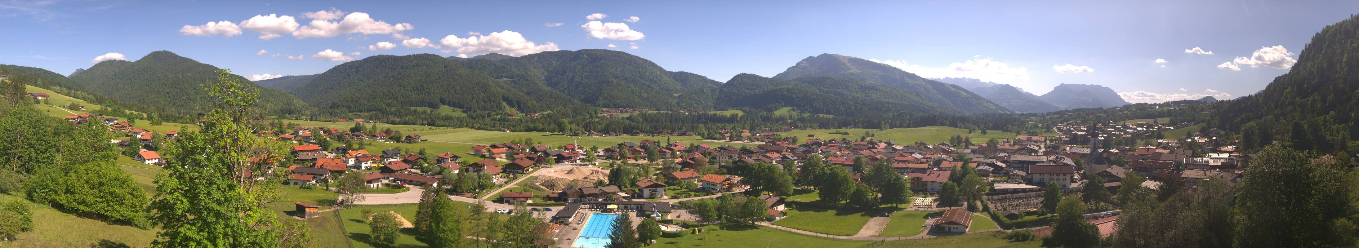 Archiv Foto Webcam Panoramablick auf das Dorf Reit im Winkl