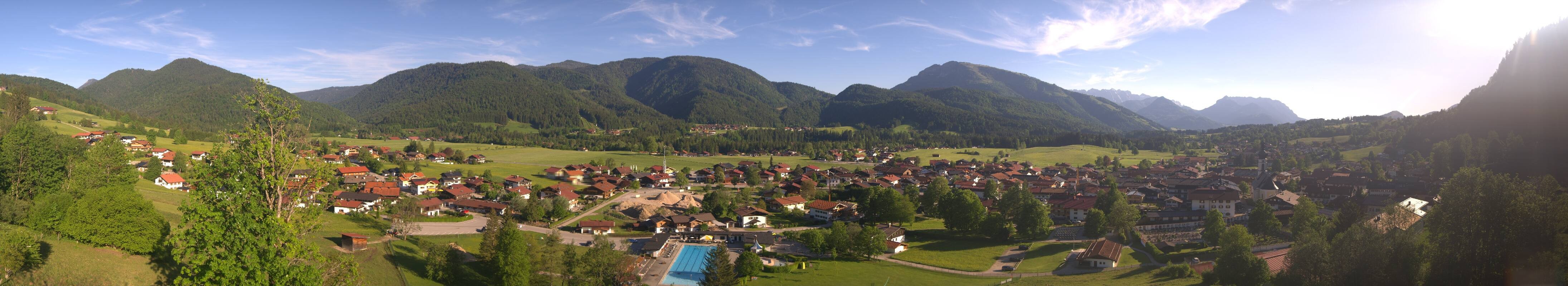 Archiv Foto Webcam Panoramablick auf das Dorf Reit im Winkl