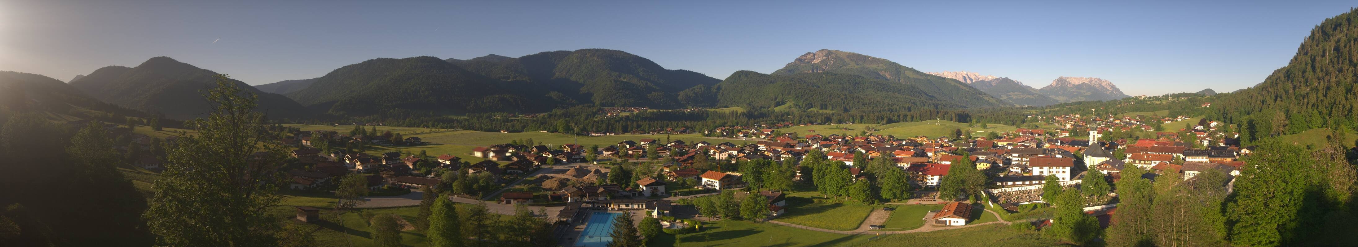 Archiv Foto Webcam Panoramablick auf das Dorf Reit im Winkl