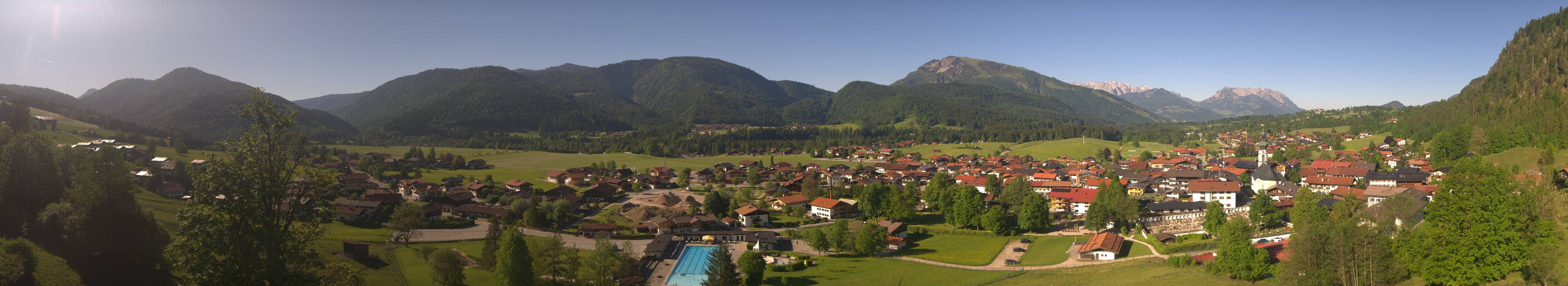Archiv Foto Webcam Panoramablick auf das Dorf Reit im Winkl