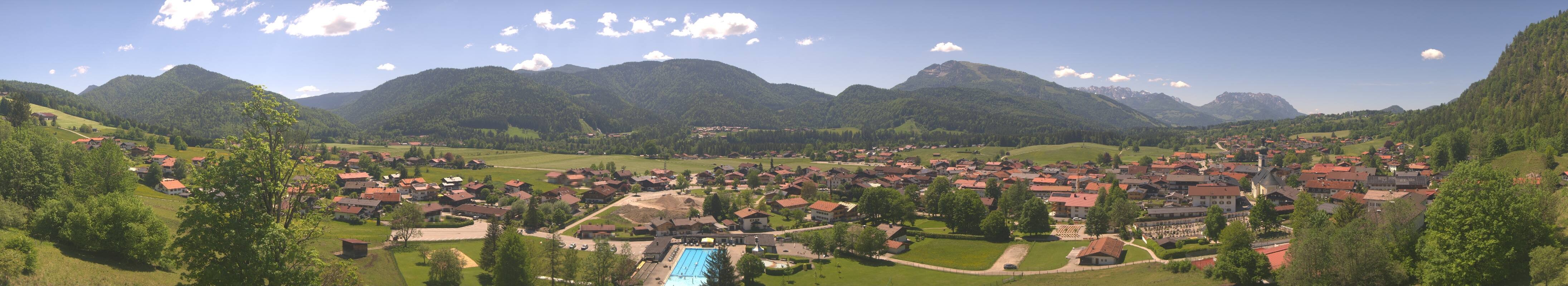 Archiv Foto Webcam Panoramablick auf das Dorf Reit im Winkl