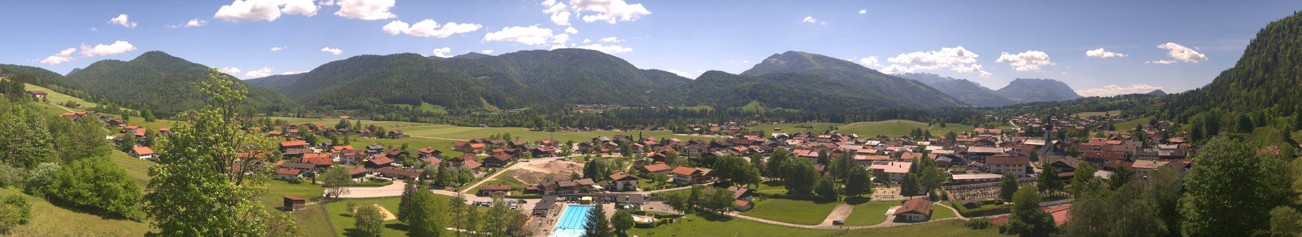 Archiv Foto Webcam Panoramablick auf das Dorf Reit im Winkl