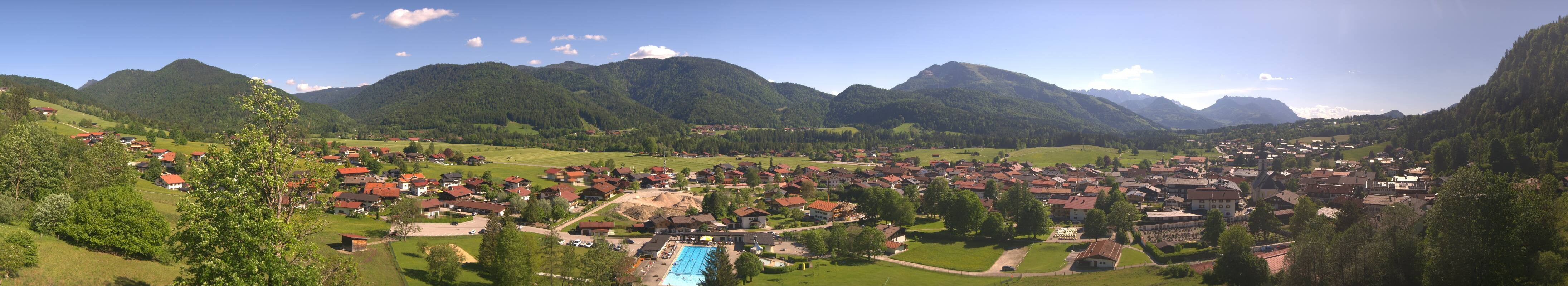 Archiv Foto Webcam Panoramablick auf das Dorf Reit im Winkl