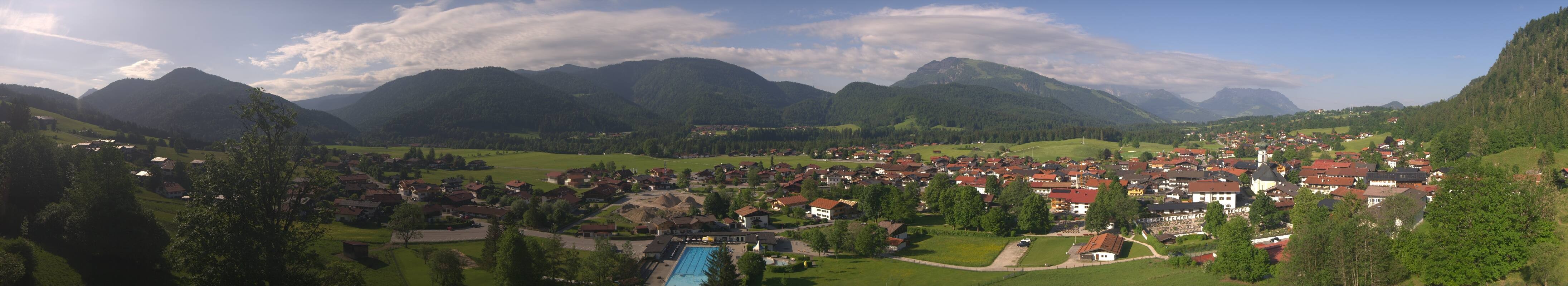 Archiv Foto Webcam Panoramablick auf das Dorf Reit im Winkl