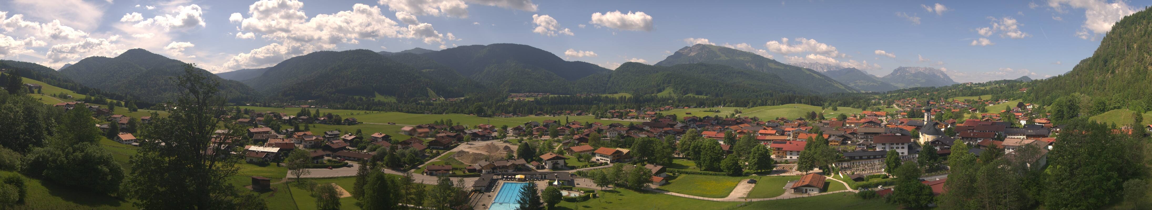 Archiv Foto Webcam Panoramablick auf das Dorf Reit im Winkl