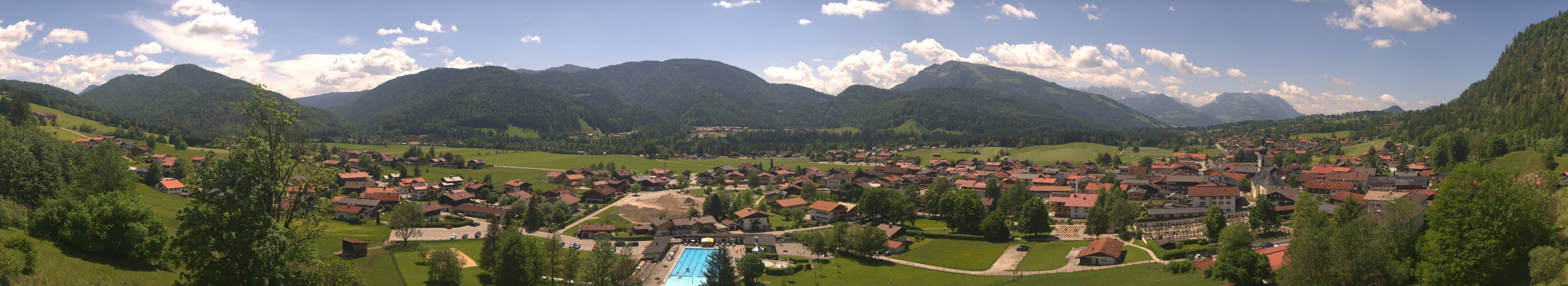 Archiv Foto Webcam Panoramablick auf das Dorf Reit im Winkl