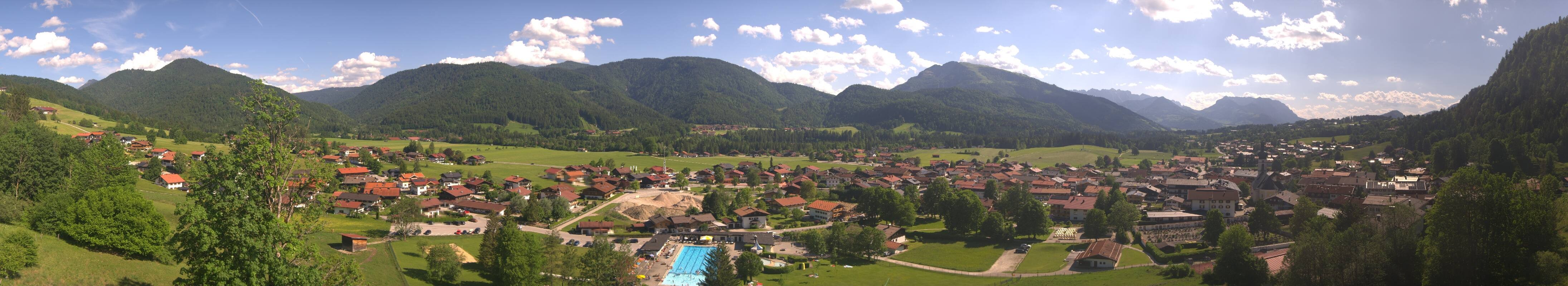Archiv Foto Webcam Panoramablick auf das Dorf Reit im Winkl