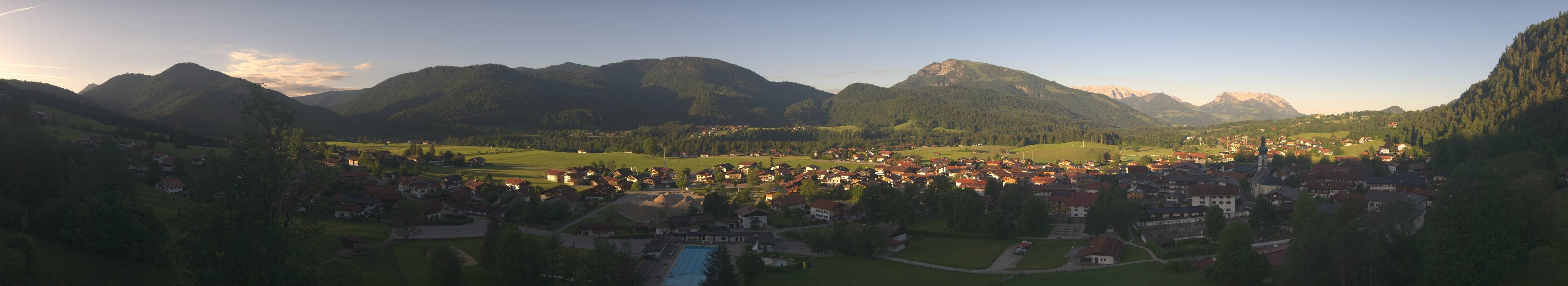 Archiv Foto Webcam Panoramablick auf das Dorf Reit im Winkl