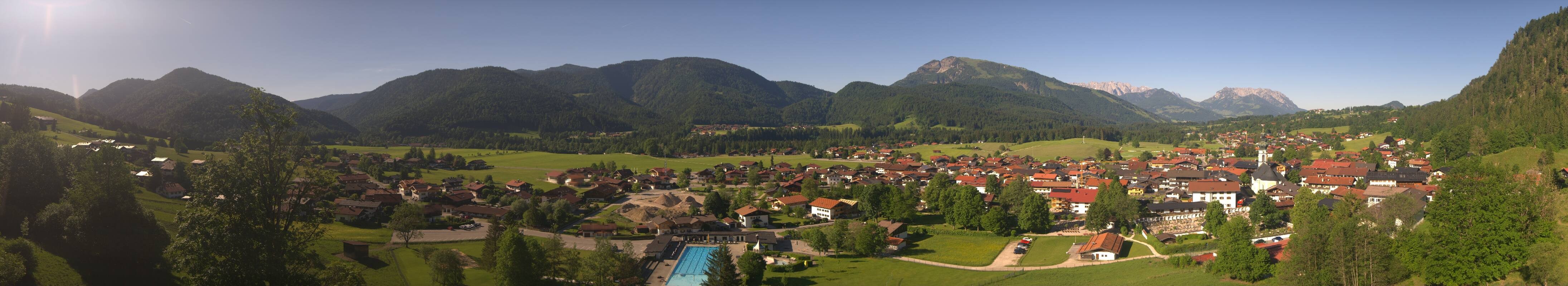 Archiv Foto Webcam Panoramablick auf das Dorf Reit im Winkl