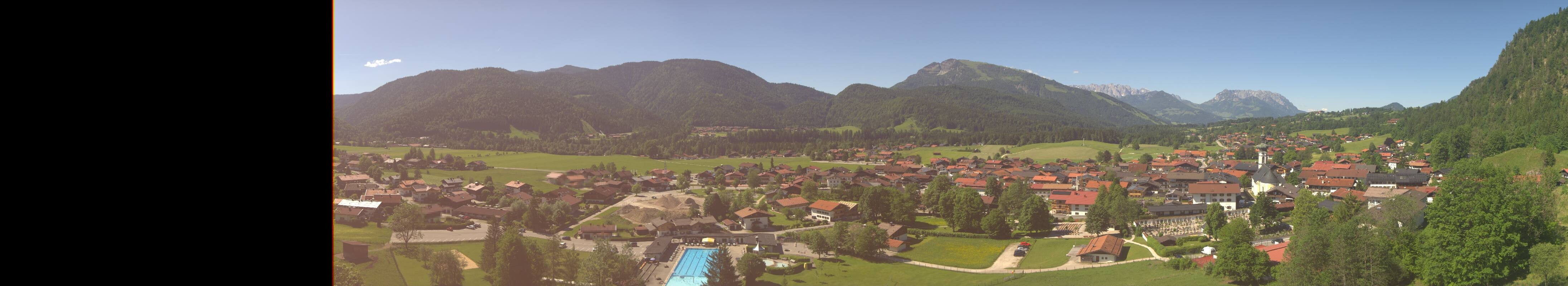 Archiv Foto Webcam Panoramablick auf das Dorf Reit im Winkl