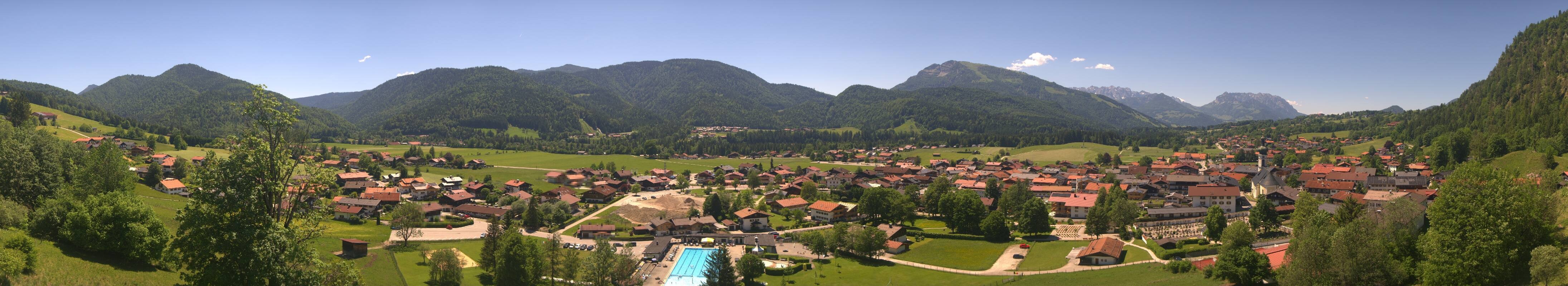 Archiv Foto Webcam Panoramablick auf das Dorf Reit im Winkl