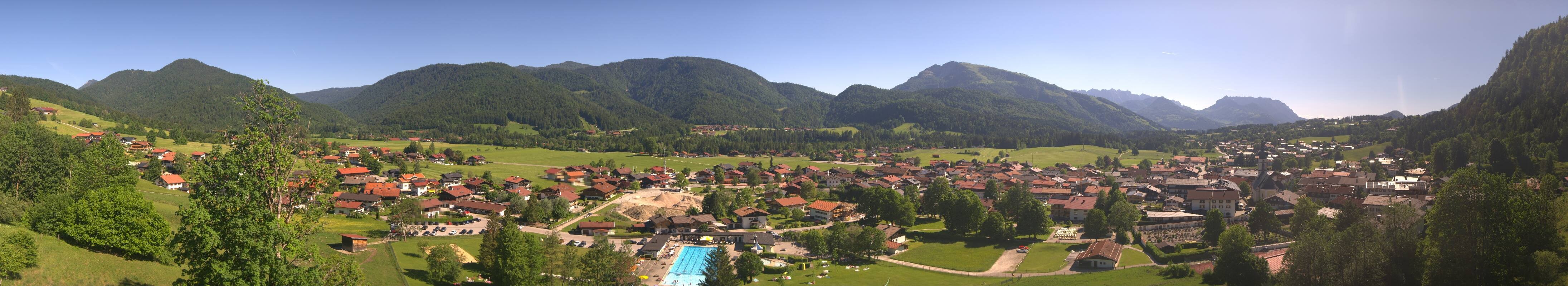 Archiv Foto Webcam Panoramablick auf das Dorf Reit im Winkl