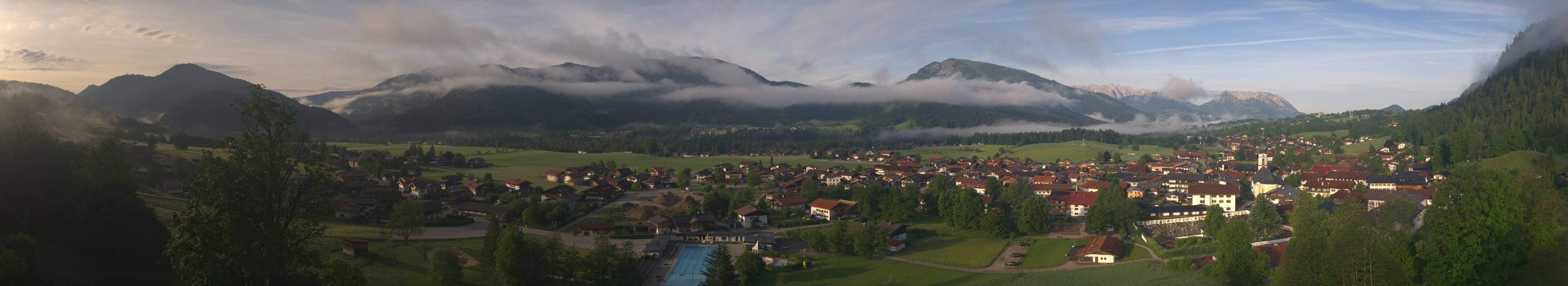 Archiv Foto Webcam Panoramablick auf das Dorf Reit im Winkl