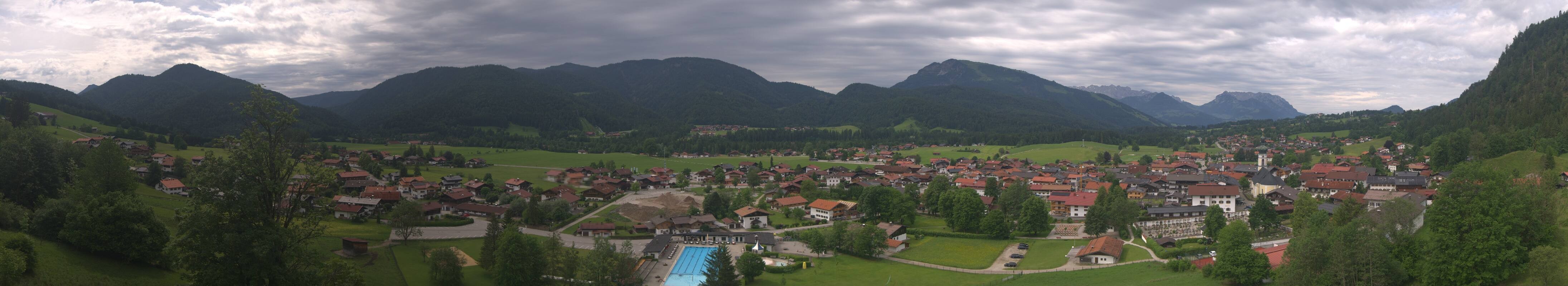 Archiv Foto Webcam Panoramablick auf das Dorf Reit im Winkl