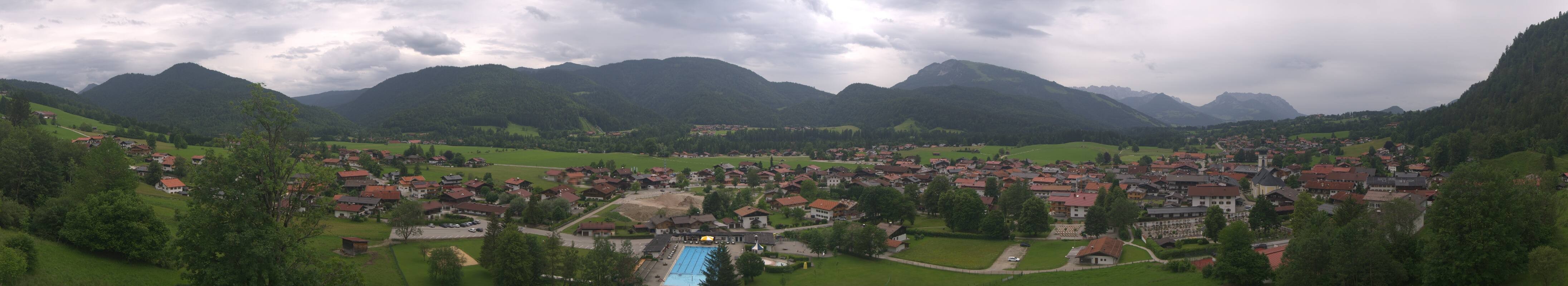 Archiv Foto Webcam Panoramablick auf das Dorf Reit im Winkl