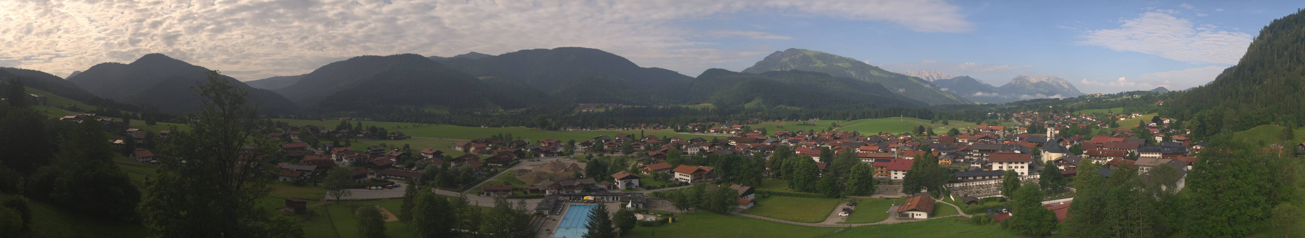 Archiv Foto Webcam Panoramablick auf das Dorf Reit im Winkl