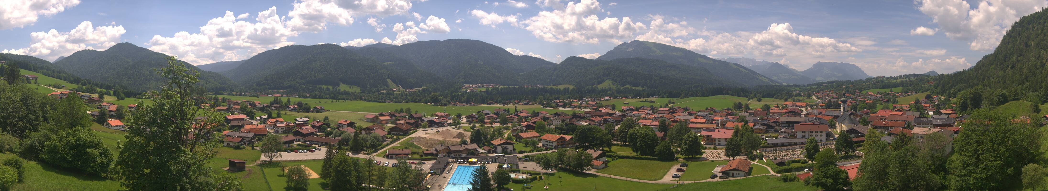 Archiv Foto Webcam Panoramablick auf das Dorf Reit im Winkl