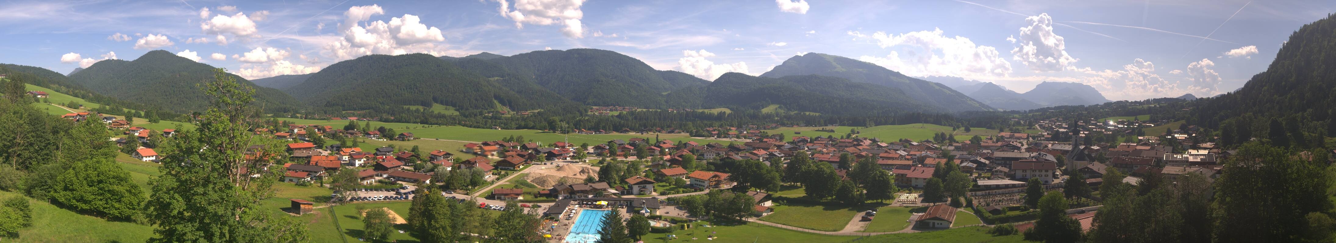 Archiv Foto Webcam Panoramablick auf das Dorf Reit im Winkl