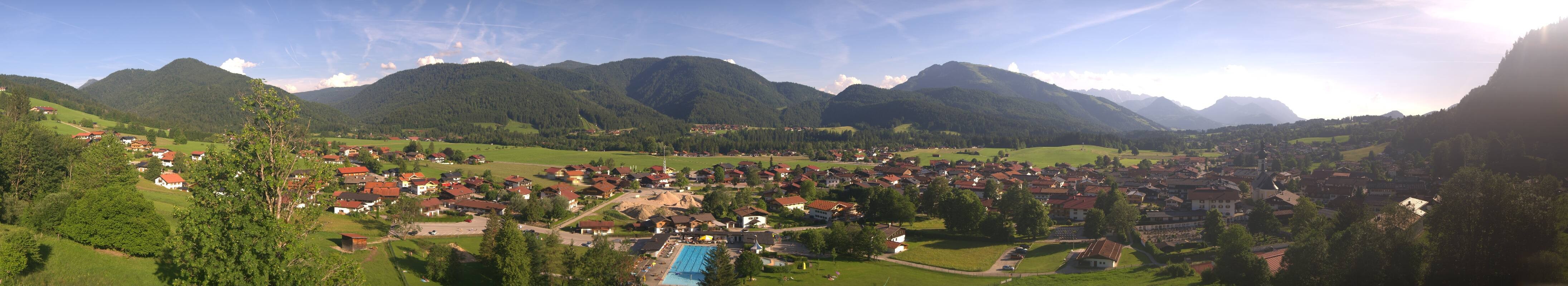 Archiv Foto Webcam Panoramablick auf das Dorf Reit im Winkl
