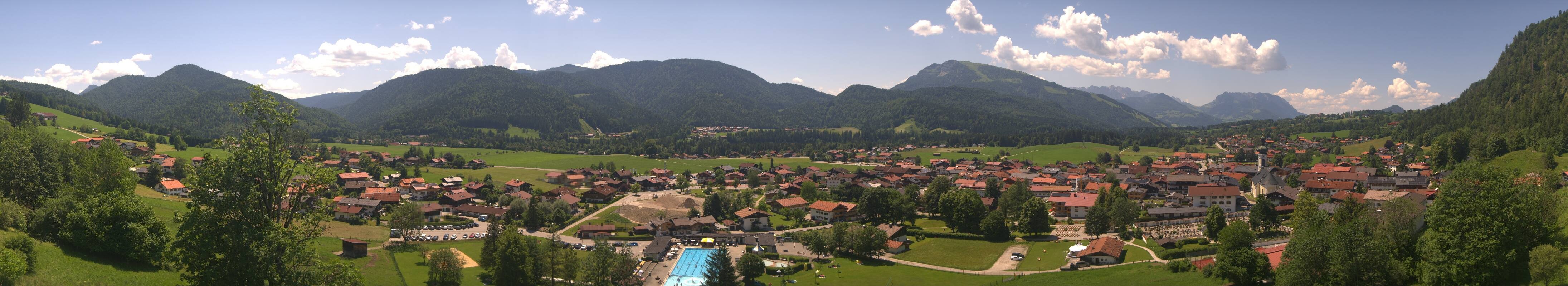 Archiv Foto Webcam Panoramablick auf das Dorf Reit im Winkl