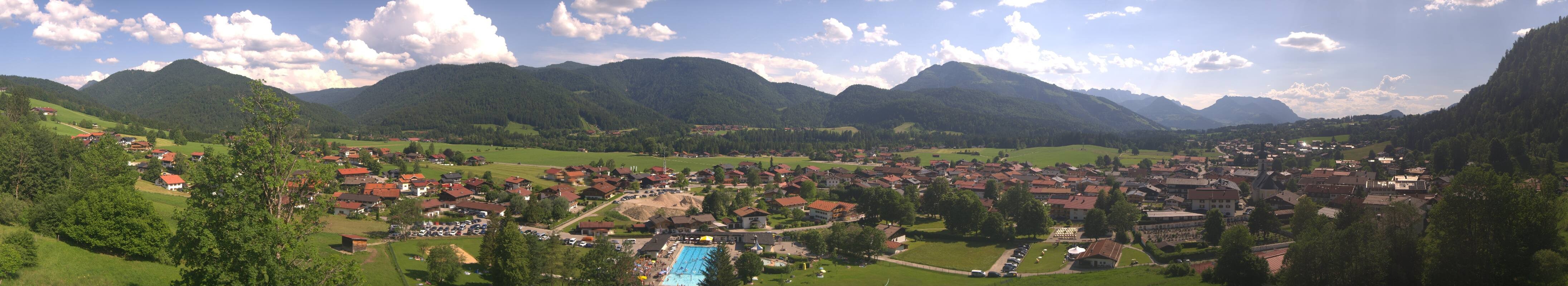 Archiv Foto Webcam Panoramablick auf das Dorf Reit im Winkl