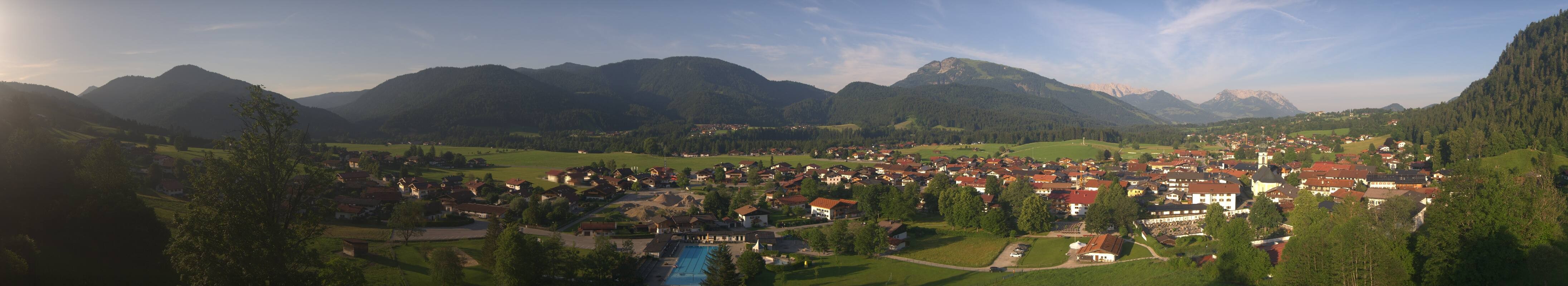Archiv Foto Webcam Panoramablick auf das Dorf Reit im Winkl