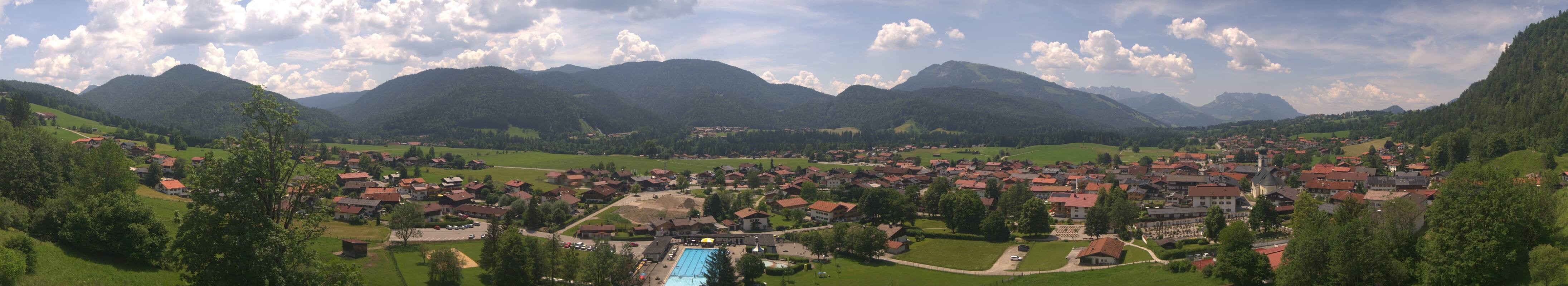 Archiv Foto Webcam Panoramablick auf das Dorf Reit im Winkl