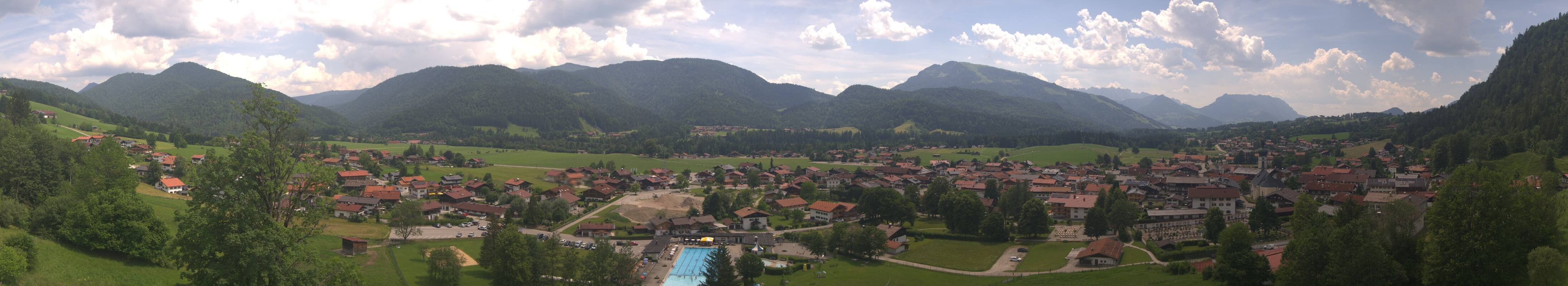 Archiv Foto Webcam Panoramablick auf das Dorf Reit im Winkl