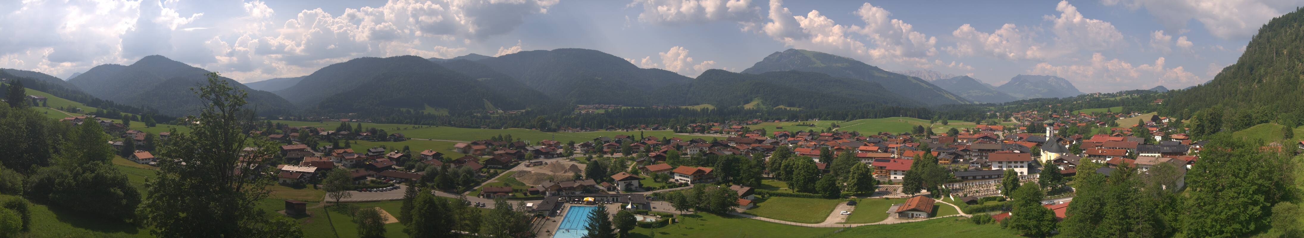 Archiv Foto Webcam Panoramablick auf das Dorf Reit im Winkl