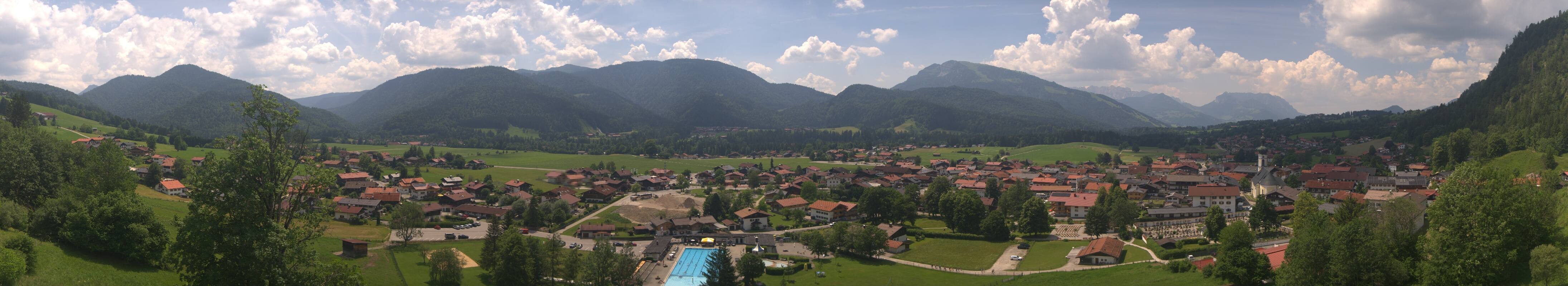 Archiv Foto Webcam Panoramablick auf das Dorf Reit im Winkl