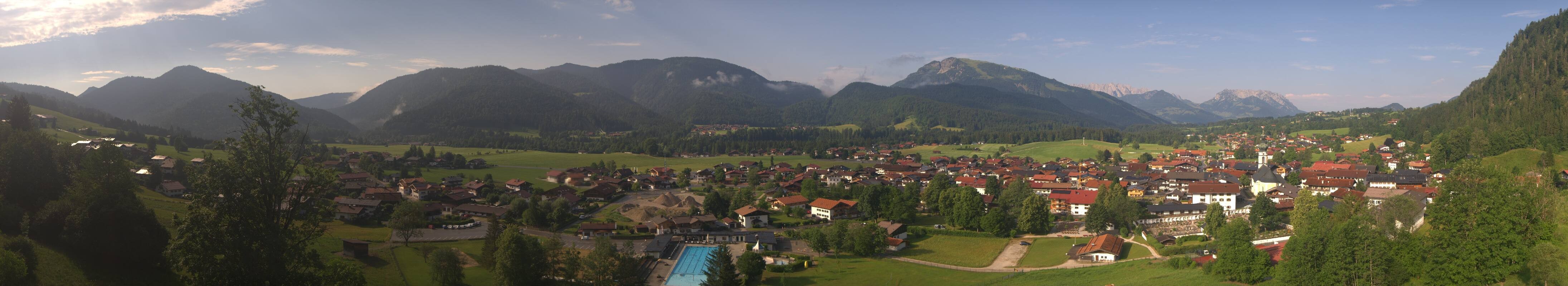 Archiv Foto Webcam Panoramablick auf das Dorf Reit im Winkl