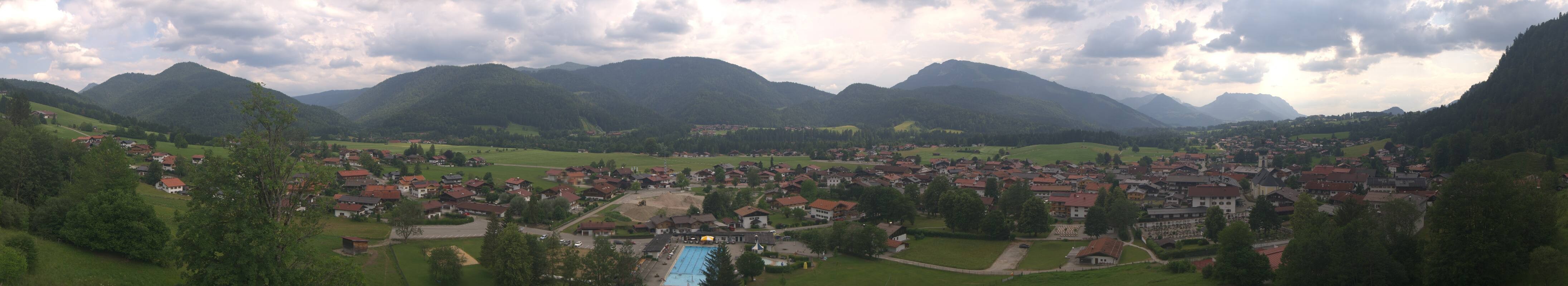 Archiv Foto Webcam Panoramablick auf das Dorf Reit im Winkl