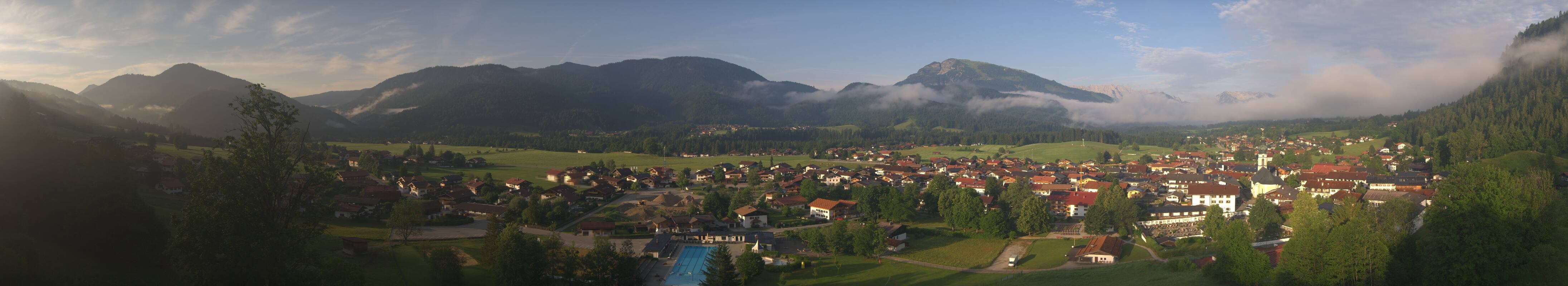Archiv Foto Webcam Panoramablick auf das Dorf Reit im Winkl