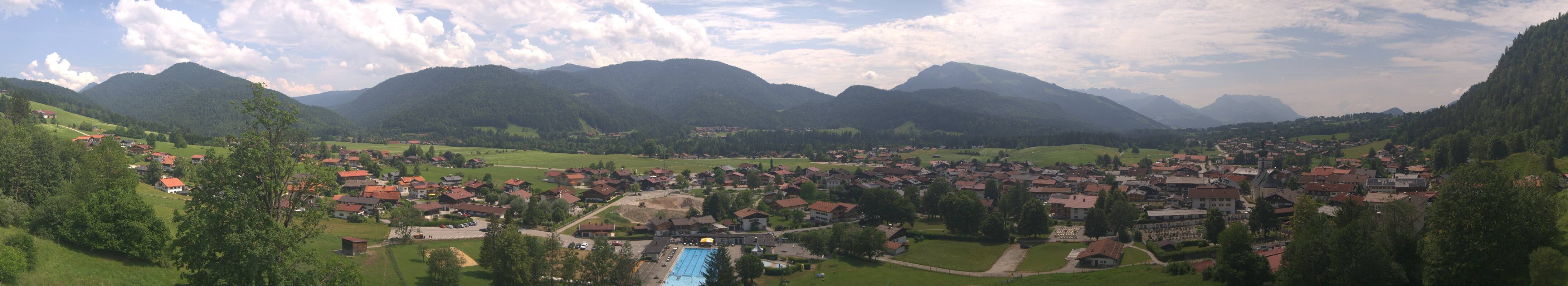 Archiv Foto Webcam Panoramablick auf das Dorf Reit im Winkl