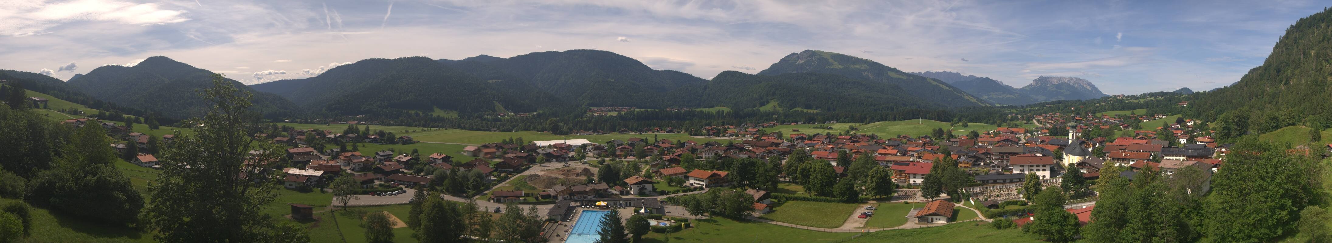 Archiv Foto Webcam Panoramablick auf das Dorf Reit im Winkl