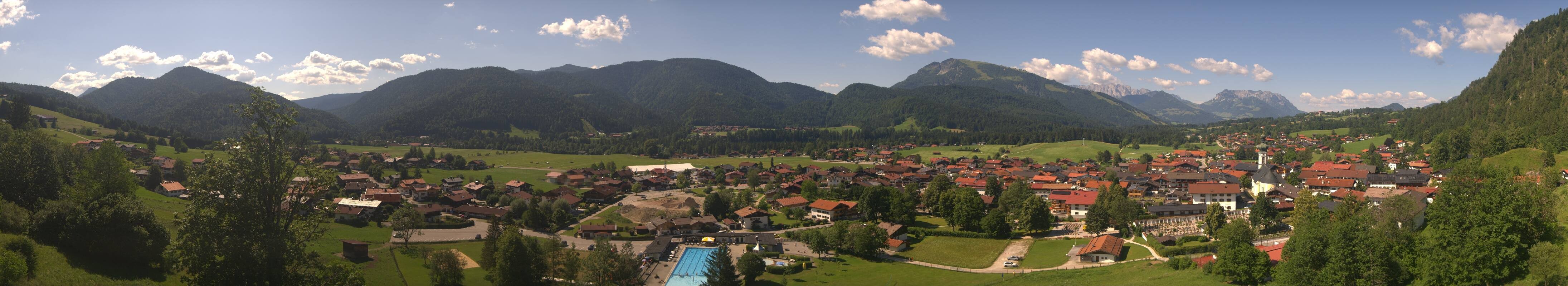 Archiv Foto Webcam Panoramablick auf das Dorf Reit im Winkl
