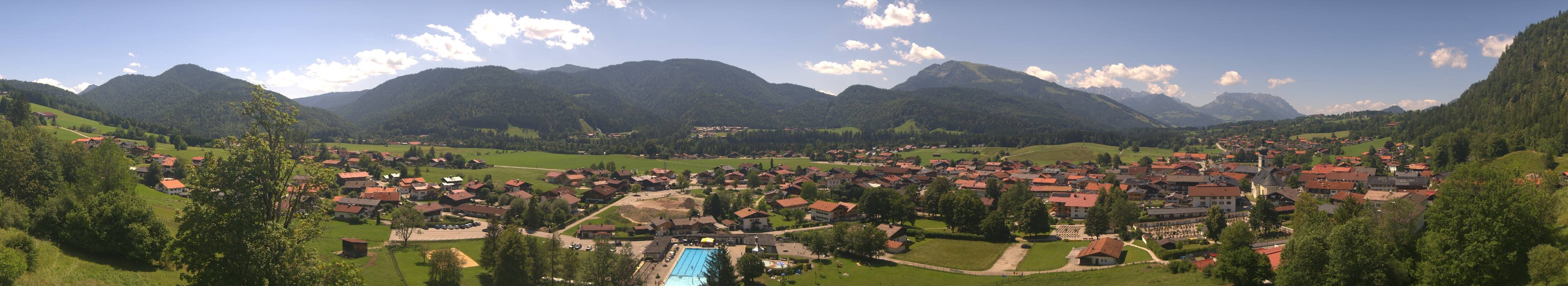 Archiv Foto Webcam Panoramablick auf das Dorf Reit im Winkl