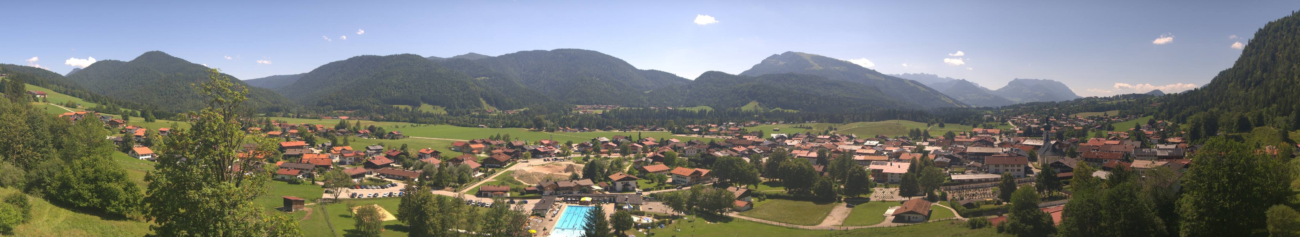 Archiv Foto Webcam Panoramablick auf das Dorf Reit im Winkl