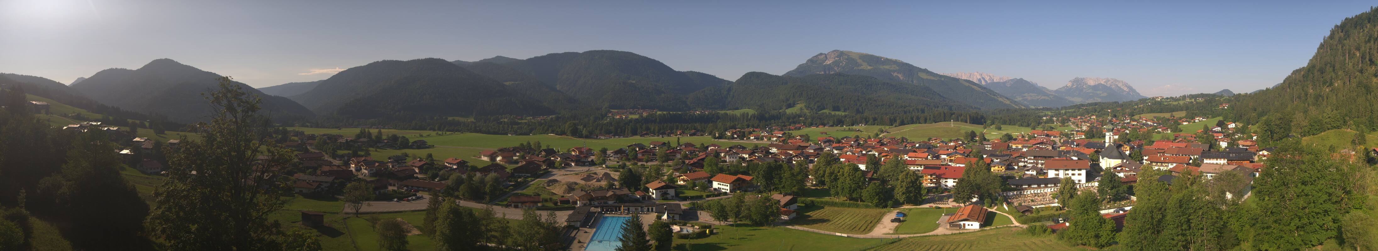 Archiv Foto Webcam Panoramablick auf das Dorf Reit im Winkl